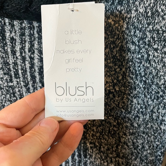 863-MTT Blush by US Angels Girls Sz. 14 Holiday Sweater Dress NWT Black /Ivory - Picture 9 of 16